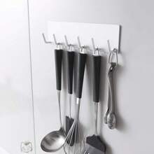 1pc Simple Fridge Magnet Hanging Hook For Kitchen Towel, Cleaning Cloth, Apron - Multicolor - View 5