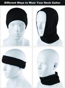 8Packs Neck Gaiter Face Mask Headwear Bandana Head Wrap Face Scarf Mask Neck Warmer Balaclava For Sports