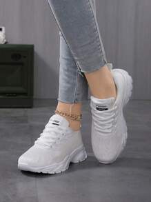 Tênis Esportivos Casuais Femininos de Moda Moderna, Estilo Faculdade em Patchwork Colorblock, Versáteis e Confortáveis, Tênis Grossos Fashionistas, Atletismo. Tênis Brancos Femininos com Forro Térmico, Interior Forrado de Pele Macia, Clássicos de Listras Redondas, Sola de Goma Branca e Preta, Versáteis e Confortáveis, Ideal para Primavera, Férias da Primavera e Páscoa