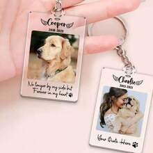 1 pièce Porte-clés photo de compagnie domestique personnalisé - Cadre photo en acrylique personnalisé pour chien et chat - Cadeau commémoratif parfait pour les propriétaires d'animaux de compagnie