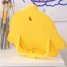 1 件可爱小鸡形悬挂式桌面高清化妆镜、便携式口袋镜、设计