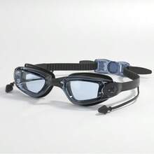 نظارات السباحة، نظارات سباحة بدون تسريب ومضادة للضباب للبالغين الرجال والنساء - الأسود - مشاهدة 1