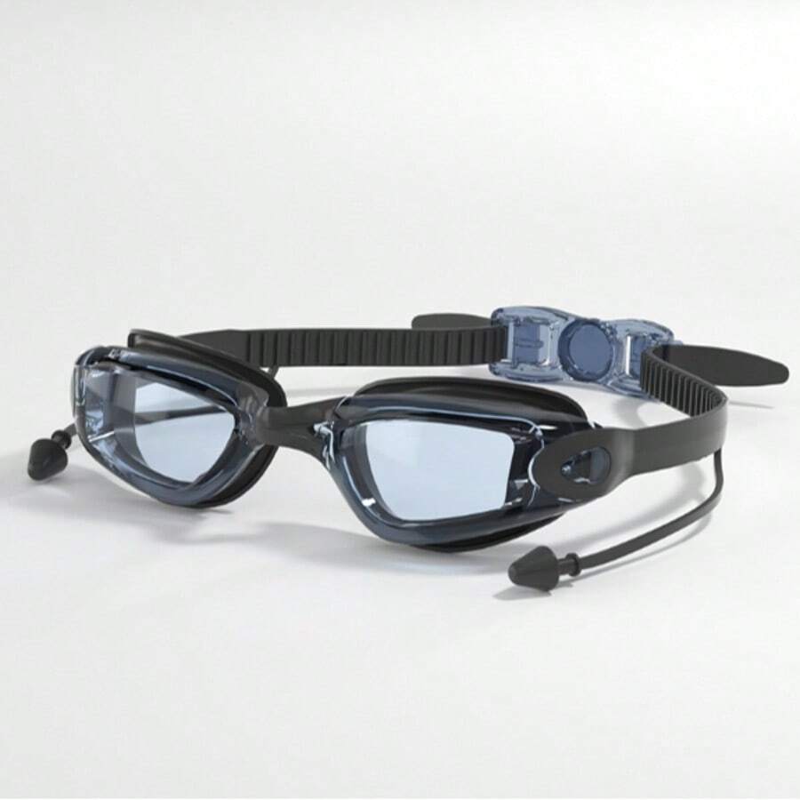 نظارات السباحة، نظارات سباحة بدون تسريب ومضادة للضباب للبالغين الرجال والنساء - الأسود - مشاهدة 1