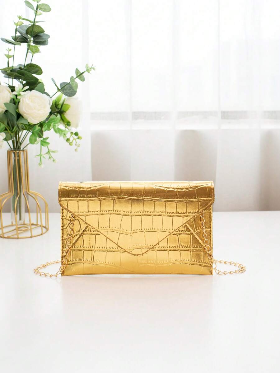 New Mini Bag Fashion Mini Chain Crossbody Handbag, Women Shoulder Purse - Gold - View 1