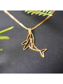 Aanpasbare walvisnaamketting, roestvrijstalen oceaandier-tagketting, gepersonaliseerde beweegbare hangerketting, dagelijkse accessoire, damesmode sieraden