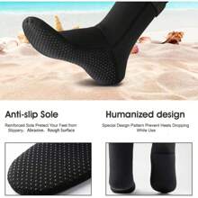 Calcetines de neopreno de 3MM de grosor unisex, calcetines de natación resistentes al deslizamiento y al frío para deportes acuáticos de invierno como buceo, surf y esnórquel