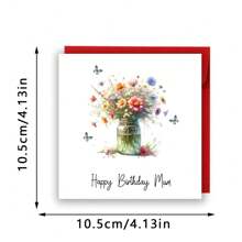 Floral Greeting Cards For Mom, Birthday Cards For Mom, Greeting Cards For Mom, Special Birthday Cards For Mom, From Daughter, Best Friend With Mom