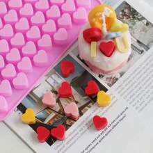 Ice Cube Mold, Mini Heart Shaped Silicone Mold, Chocolate/Gummy Candy Mold, Baking Pastry Jelly Cookie Cake Decorating Tool, Kitchen Supplies