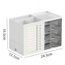 Space-Saving Self-Discipline Desktop Organizer | Plastic Storage Box With Motivational Tracker | Perfect For Student Dorms & Office Desks | Organize Stationery, Track Goals & Maximize Workspace Efficiency