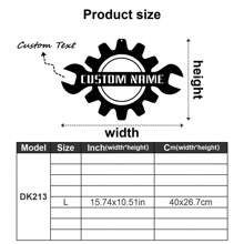 1pc Personalized Craftsman Metal Logos, Customizable Toolmakers' Workshop Wall Decorations, Mechanical Design Metal Crafts, Garage Art Gifts, Workshop Wall Art, Tool Repair Metal Logos, Dad Gifts, Husband Gifts, Industrial-Style Logo Gifts, Home And Office Decor Birthday Graduation