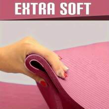 1 pezzo Extra spesso tappetino da yoga anti-scivolo - tappetino da esercizio ammortizzante con cinghia da trasporto, adatto per yoga, fitness e danza - per amanti dello yoga e del fitness - adatto per allenamenti all aperto, a casa e in studio