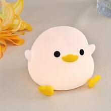 Mositu 1 件可爱鸭形硅胶灯、小夜灯、床头灯、婴儿护理灯、卧室触摸灯、护眼生日礼物、阅读学习灯 - 白色 - 查看 10