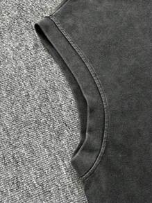 Washed Men's Tank Top And Shorts Set