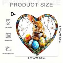 1 Person Easter Bunny Sun Catcher Window Hanging Decoration - Acrylic Spot With Charming Rabbit And Daffodil Design, Perfect For Home, Garden, Office And Outdoor Holiday Decoration, Holiday Decoration|Rabbit Design|Glossy Finish, Easter Decoration, Holiday Decoration Easter Decorations Party Gift