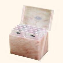 Estojo para Armazenamento de Cílios, Caixa de Armazenamento Acrílica de 5/10 Camadas para Organização de Cílios, Suporte para Paleta de Cola de Cílios Postiços, Expositor Compacto para Alongamento de Cílios com 5/10 Paletes