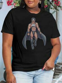 Kal Of Finland Oversize Women T-Shirt Bodybuilder Gay Muscle Hunk Leather Man Muscle Super Daddy Superhero For Ladies Oversize Shirts - Black - View 1