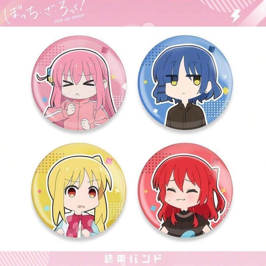 1 pieza Periféricos de roca solitaria, periféricos de anime Pochi-Chan, insignias de barra Goto, regalos de mini barra, joyería de pareja, adecuado para uso diario o como regalo