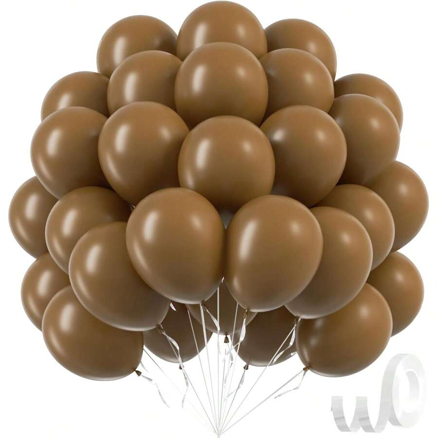 10/20/30/40/50 sztuk Brązowe balony 18/12/10/5 cali, Brązowy lateksowy zestaw balonów na przyjęcia urodzinowe, imprezy pod prysznicem, wesele, Święto Dziękczynienia, rocznica, dekoracje balonowe