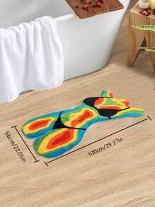 WeRugz WeRugz Plush Thermal Body Bikini Girl Art Area Rug - Kleurrijk, zacht en comfortabel getuft tapijt met antislip TPR-achterkant voor woonkamer en slaapkamer, woondecoratie, 1 st.