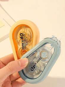 1 pieza Cinta correctora de estilo rodillo antideslizante con tapa de tono joya, agarre ergonómico antideslizante adecuado para exámenes, oficina y útiles escolares, rellenable de tinta
