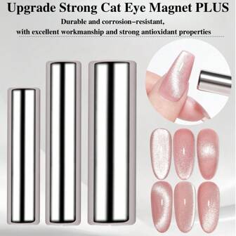 1pc/3pcs Round Nail Art Cat Eye Gel Magnetic Pen For Gel Polish 3D Cat Eye Nails Painting Nail Art Strong Magnetic Stick Manicure DIY Tools,Nail Supplies,Nail Tools,Nail Art Tools,Back To School,Nails,Nail Tools For Press On Nails