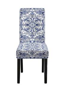 4/6pcs Bohemian Style Milk Silk Printed Elastic Removable Washable Chair Covers, Suitable For Restaurants, Hotels, Ceremonies, Festivals Decoration