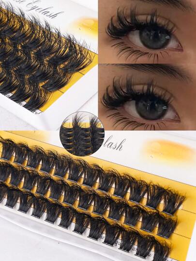 33 件新款俄罗斯 Manga D Curl Volume Flare 假睫毛，10mm/12mm/14mm/16mm/18mm 混合长度簇，3D 效果蓬松浓密睫毛，仿貂皮纹理，自然柔软，放大眼妆，适合送礼和自用，适合新手和专业化妆，适合日常、派对、舞台、夜间外出化妆，适合圣诞节、感恩节和其他节日睫毛簇，睫毛簇，单根睫毛，睫毛，假睫毛