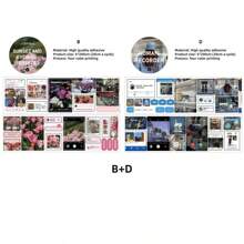 6 * 200 cm wasserabweisender selbstklebender Kontostreifen Landschafts-Aufkleber Dekorativer Handyhülle Tassen-Aufkleber