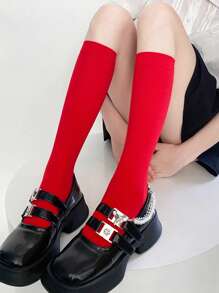 1/5/10/15 Pairs Women Velvet Thigh High Socks, Solid Color, High Elasticity 120D, Spring/Summer