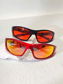 1/2 chiếc Kính đạp xe thể thao thời trang Unisex, phù hợp với phong cách đường phố, tiệc tùng, đi bộ đường dài, cắm trại, món quà tuyệt vời cho bạn bè trong kỳ nghỉ hè ở bãi biển, ngoài trời, du lịch - Nhiều màu - Xem 7