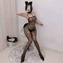 Lingerie sexy pour femmes, sexy, transparente, séduisante, une pièce, sans entrejambe, grande taille, facile à enlever, collants une pièce