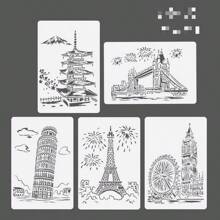 Creative Architecture Series Painting Template Cross Border Hollow City