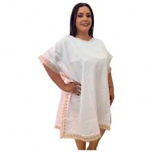 Women T-Shirts - White and Gold - View 3