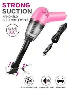 强力 12V 手持式车载吸尘器，带可清洗过滤器，便携式吸尘器，大功率手持式车载吸尘器，适用于所有车型 - 彩色 - 查看 12