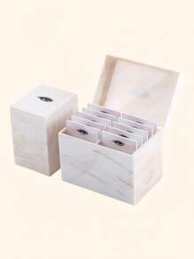 Estojo para Armazenamento de Cílios, Caixa de Armazenamento Acrílica de 5/10 Camadas para Organização de Cílios, Suporte para Paleta de Cola de Cílios Postiços, Expositor Compacto para Alongamento de Cílios com 5/10 Paletes