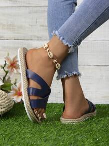 Women's Summer Fashion Slippers - Comfortable, Non-Slip, Casual Open-Toe, Lightweight & Non-Slip Sole