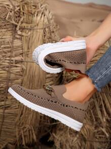 1 Pair Women's New Breathable Anti-Skid Sport Shoes, Slip-On Lightweight Casual Sneakers Suitable For School, Running, Work, Casual, Workout, Hiking, Party, Gathering, Shopping, Dating, Versatile