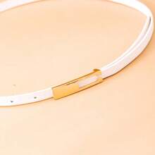 1pc Women Adjustable Skinny Slim Waist Belt With Smooth Buckle, Decor For Dress, Sweater, Shirt