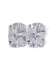 1 Pair Geometric Punk Style Earrings For Women, Daily Wear Jewelry Accessories