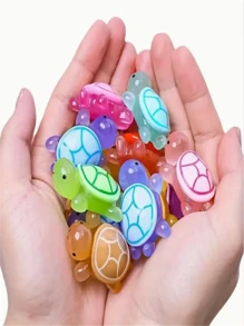 Set de 30 bolsas ciegas de resina de poliéster que brillan en la oscuridad con tortugas marinas - Luz nocturna 3D de tortugas marinas, excelente para manualidades DIY, fiestas y regalos