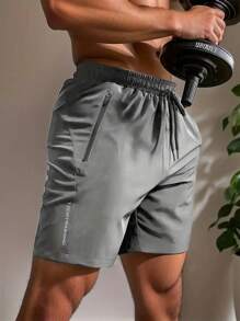 3pcs Men's Mixed Color Casual Sports Fitness Running Shorts, Summer