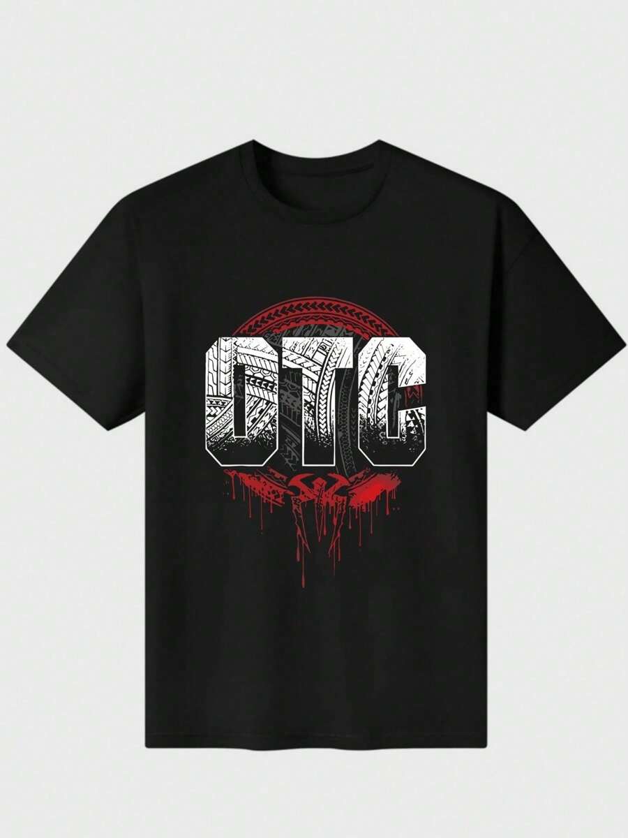 Camisa de Roman Reigns de la WWE, con impresión digital casual, de puro algodón pesado - Negro - Ver 1