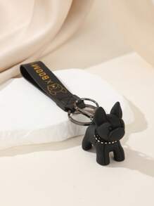 1 件彩色时尚斗牛犬树脂钥匙扣、包包挂饰、汽车挂饰、休闲派对礼品背包，适合学校卡通