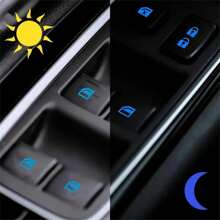 18pcs Small Car Window Control Button Luminous Sticker, Car Interior Luminous Fluorescent Sticker