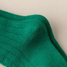 Little Girls Sweet Bow Socks Spring Autumn Knit Ribbed Princess Knee High Socks For Christmas, New Year, Party, Wedding - Green Letters - View 5