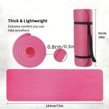 1 pezzo Extra spesso tappetino da yoga anti-scivolo - tappetino da esercizio ammortizzante con cinghia da trasporto, adatto per yoga, fitness e danza - per amanti dello yoga e del fitness - adatto per allenamenti all aperto, a casa e in studio