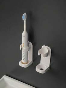 2 Giá để bàn chải đánh răng điện không cần khoan, giá để bàn chải đánh răng treo tường, đựng được 2 bàn chải, trang trí phòng tắm, trang trí mùa thu, trở lại trường - Nhiều màu - Xem 8