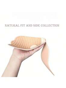 2pcs One-Piece Silicone Angel Wing Adhesive Bra, Breathable, Gathered, Anti-Expansion, Small Breasts Look Bigger, No-Drop, Non-Slip Nipple Stickers, Enlargement, Upper Support, Match With Wedding Dress, Breathable, Seamless, Strapless Adhesive Bra