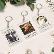 1 pièce Porte-clés photo de compagnie domestique personnalisé - Cadre photo en acrylique personnalisé pour chien et chat - Cadeau commémoratif parfait pour les propriétaires d'animaux de compagnie