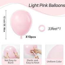 10/20/30/40/50pcs Light Pink Balloon 18/12/10/5 Inches, Light Pink Latex Party Balloon Suitable For Graduation Brides Shower Gender Revealing Birthday Party Decoration - Light Pink - View 23